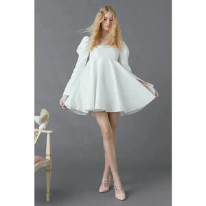 Macgraw Romantic Mini Dress Ivory Size 4